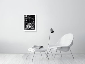 Film noir art drawing print of Double Indemnity A2 size