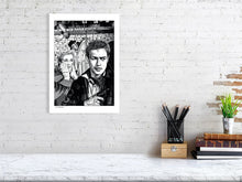Load image into Gallery viewer, Film noir art drawing print of On The Waterfront A3 size